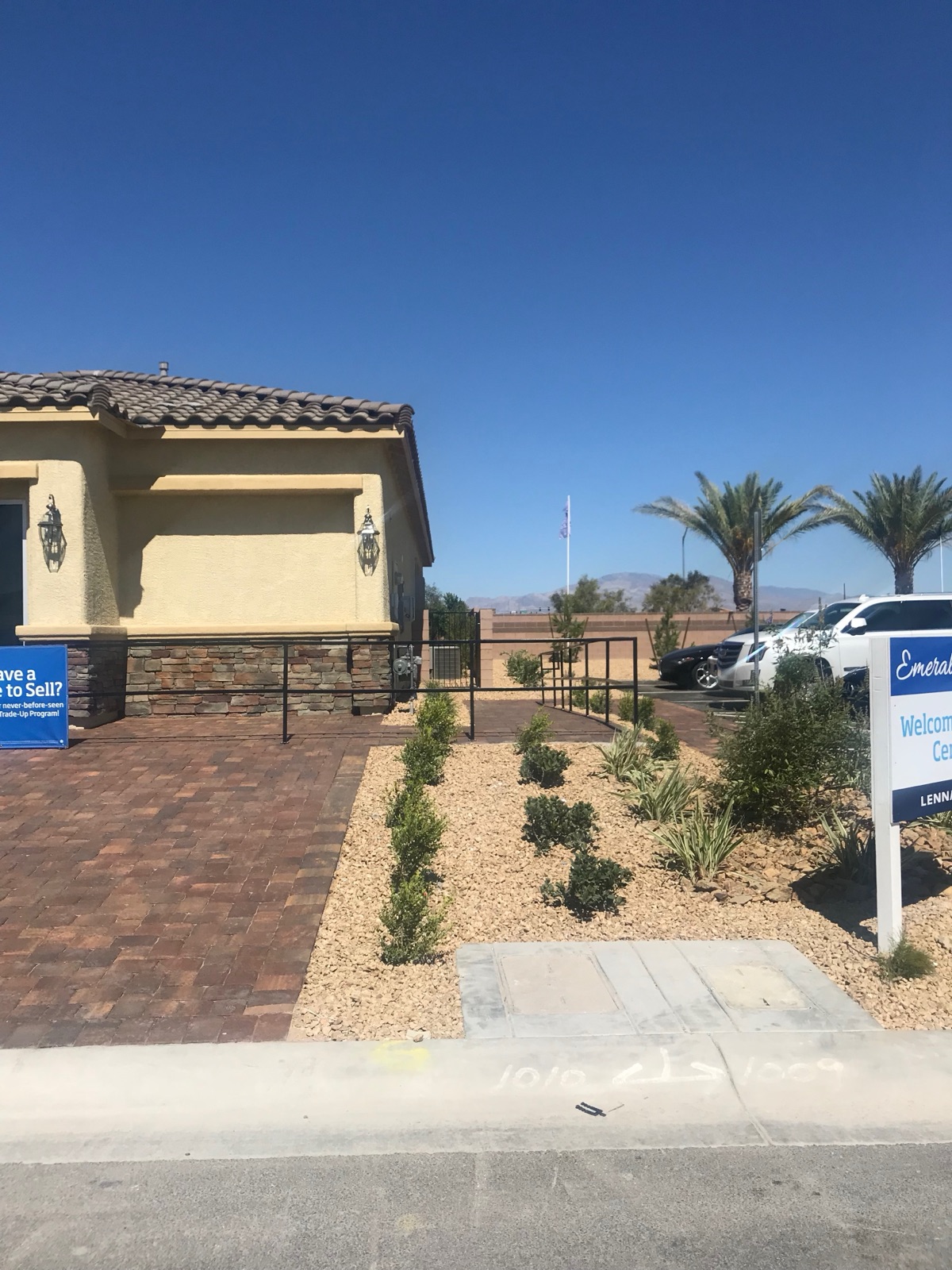 Completed landscaping project by Unique-Scape & Design in the Las Vegas Valley