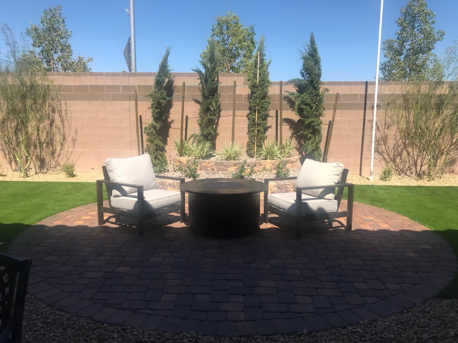 Completed landscaping project by Unique-Scape & Design in the Las Vegas Valley